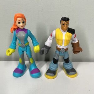Fisher Price Rescue Heroes Carlos Kitbash & Sandy O'Shin Action Figures